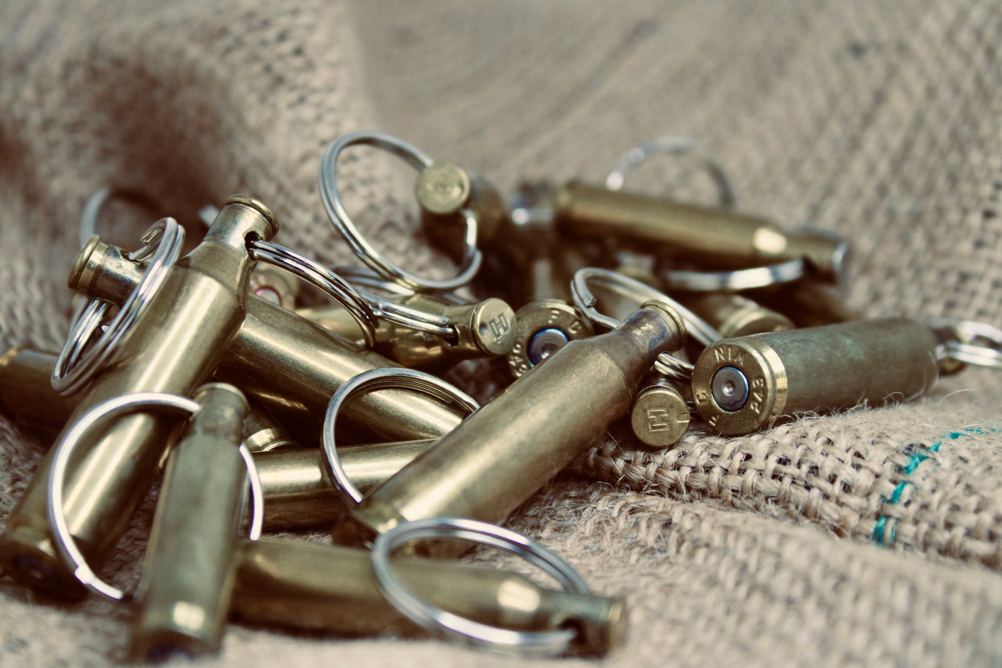 Spent Rife Bullet Keychains