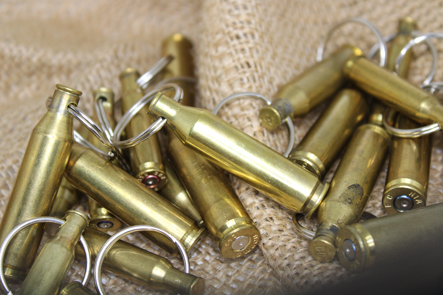 Spent Rife Bullet Keychains