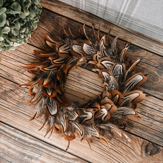 Cock Pheasant Feather Wreath