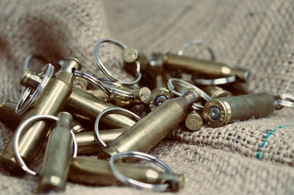 Spent Rife Bullet Keychains