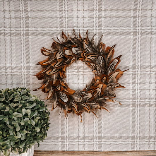 Cock Pheasant Feather Wreath