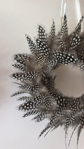 Guinea Fowl Feather Wreath
