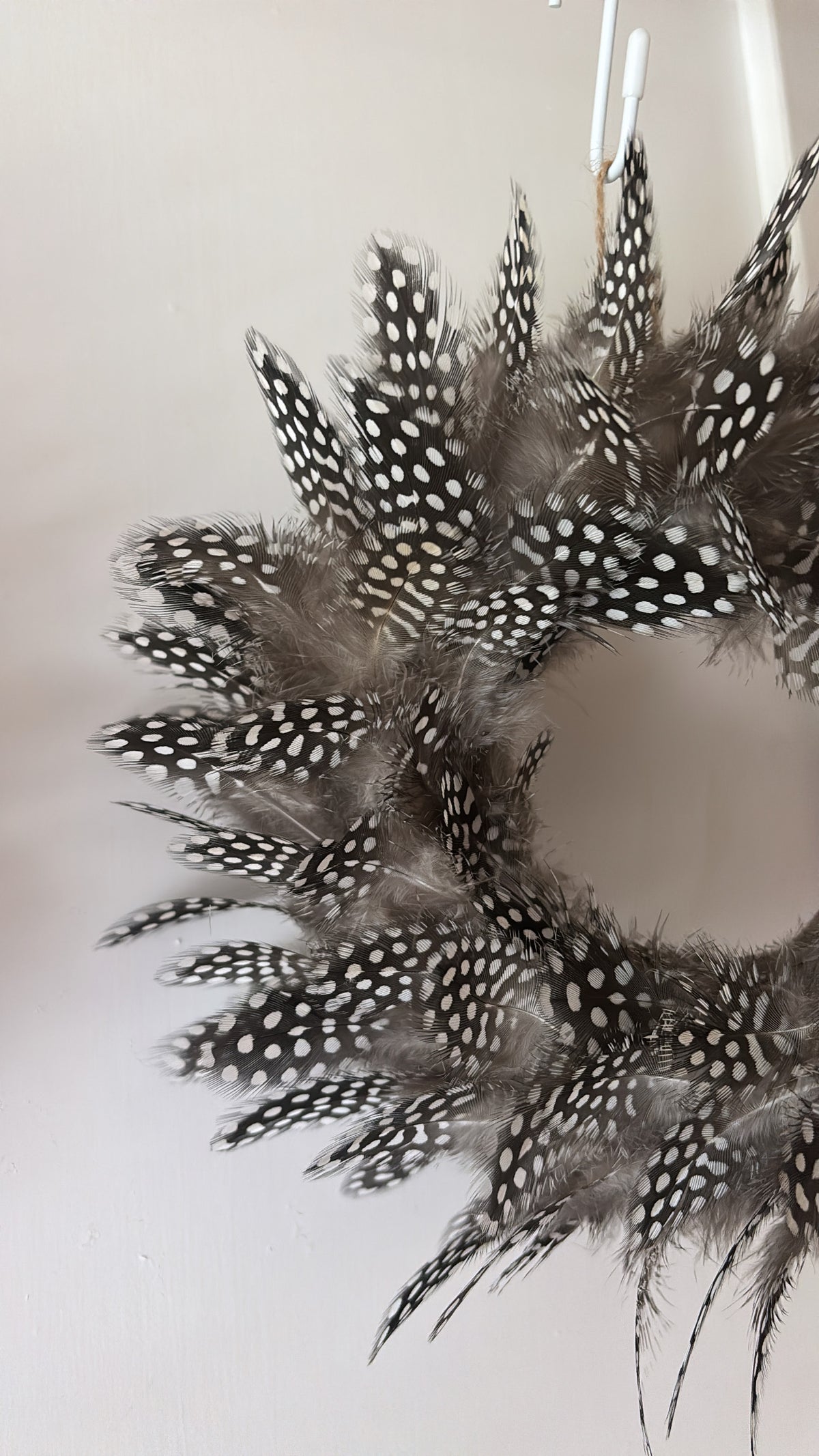 Guinea Fowl Feather Wreath