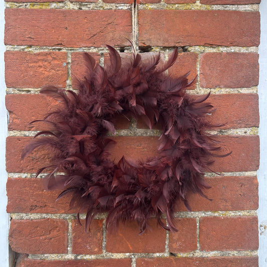 Dyed Chicken Feather Wreath