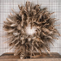 Hen Pheasant Feather Wreath