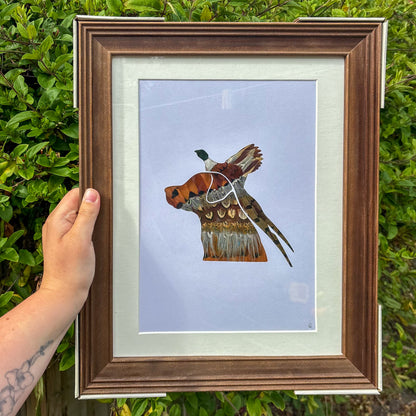 Flying Pheasant & Labrador