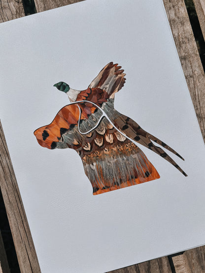 Flying Pheasant & Labrador