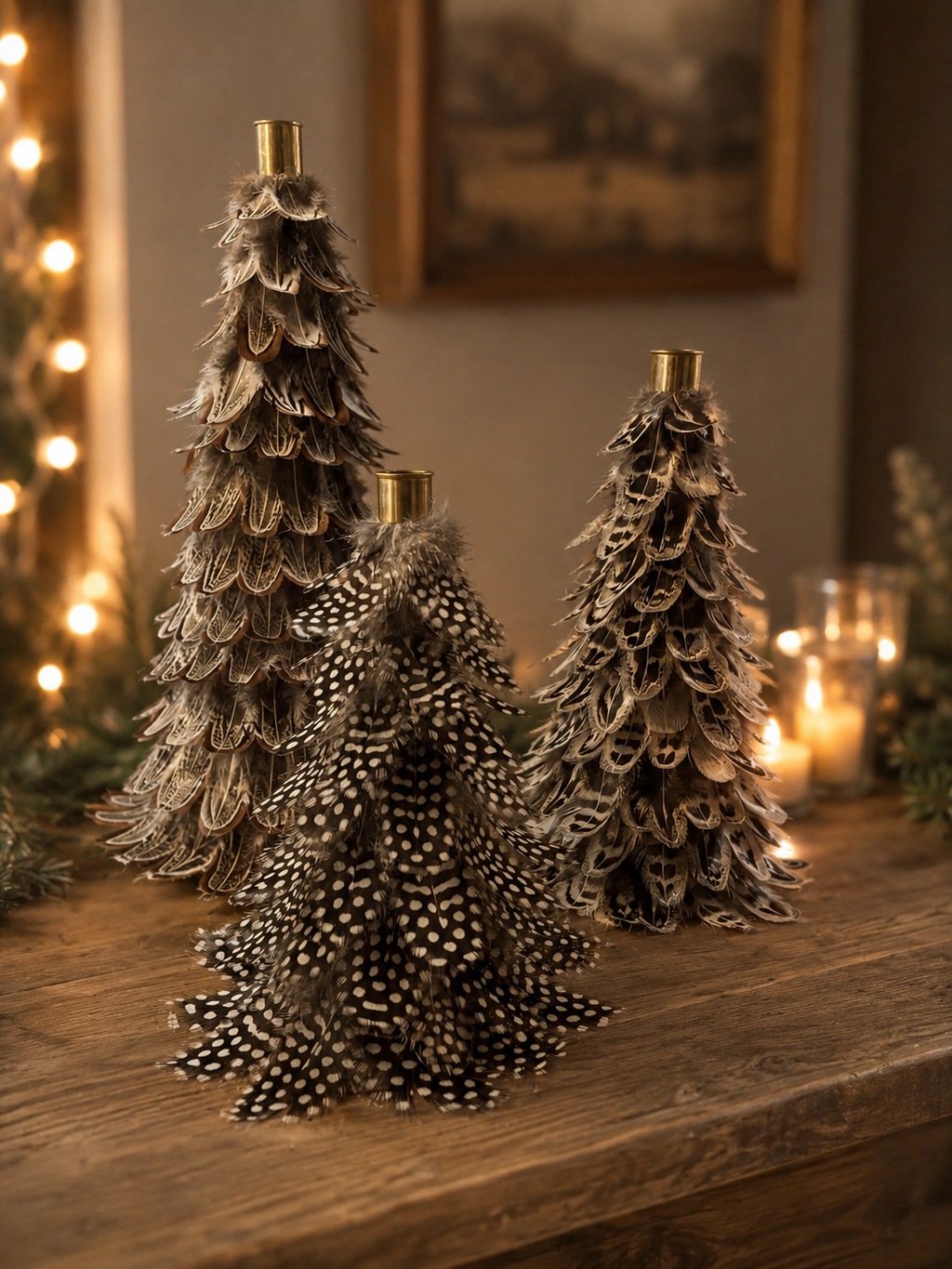 Pheasant & Game Feather Christmas Trees