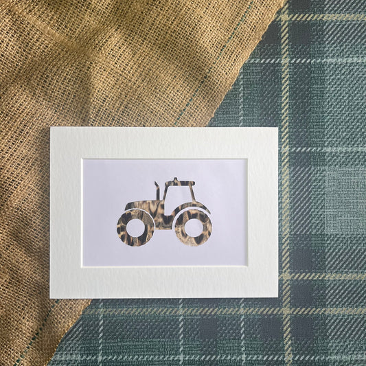 "Little Tractor" Backed With Pheasant Feathers