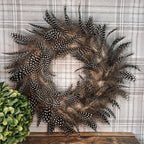 Guinea Fowl Feather Wreath
