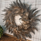 Guinea Fowl Feather Wreath