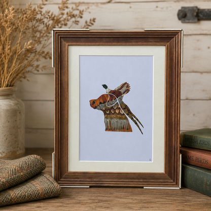 Flying Pheasant & Labrador