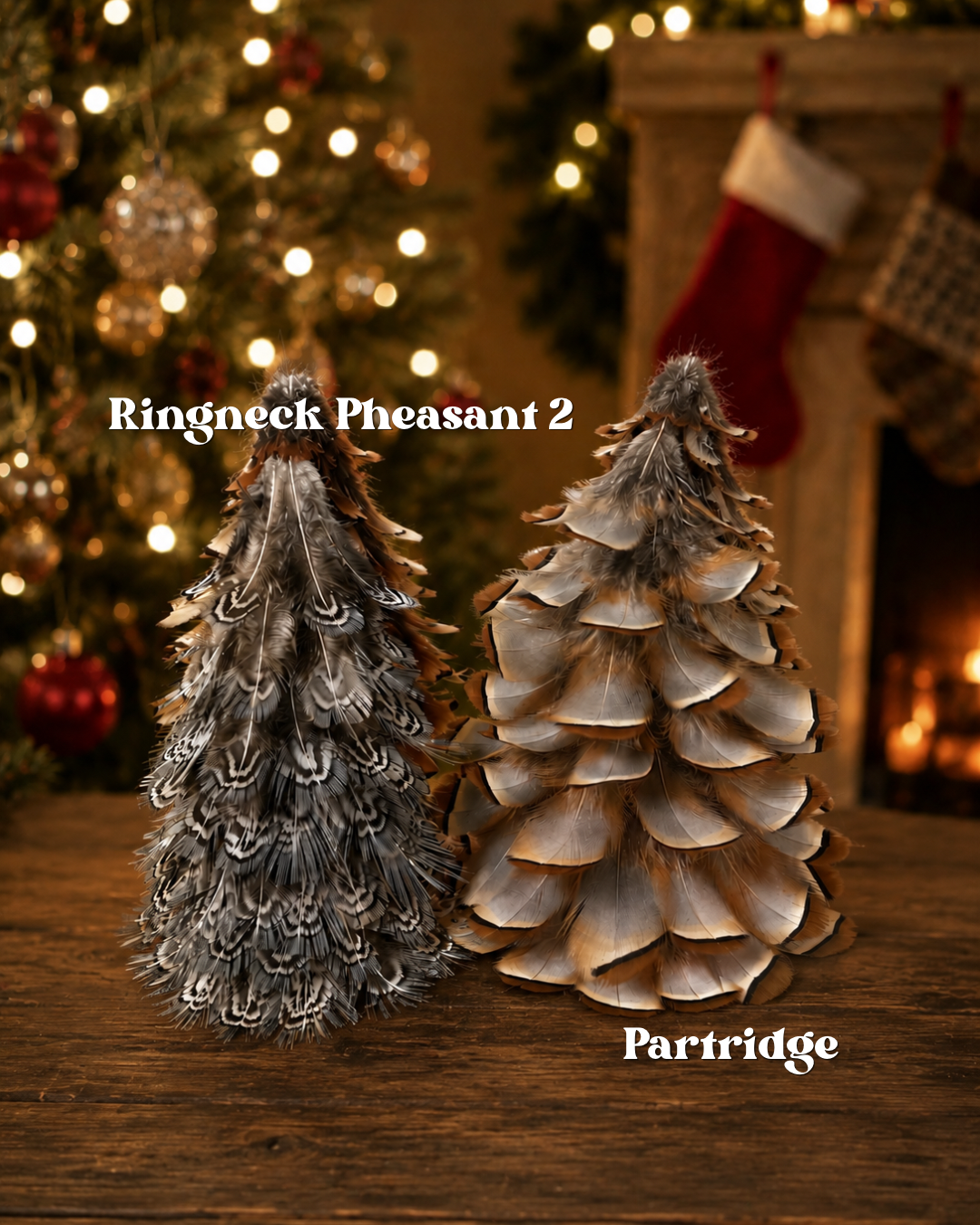 Pheasant & Game Feather Christmas Trees